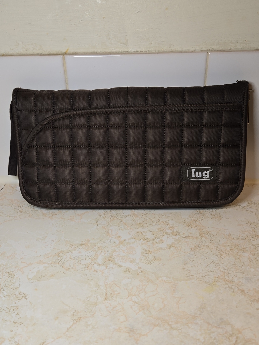 lug Tango Quilted Brown Wristlet Wallet Organizer